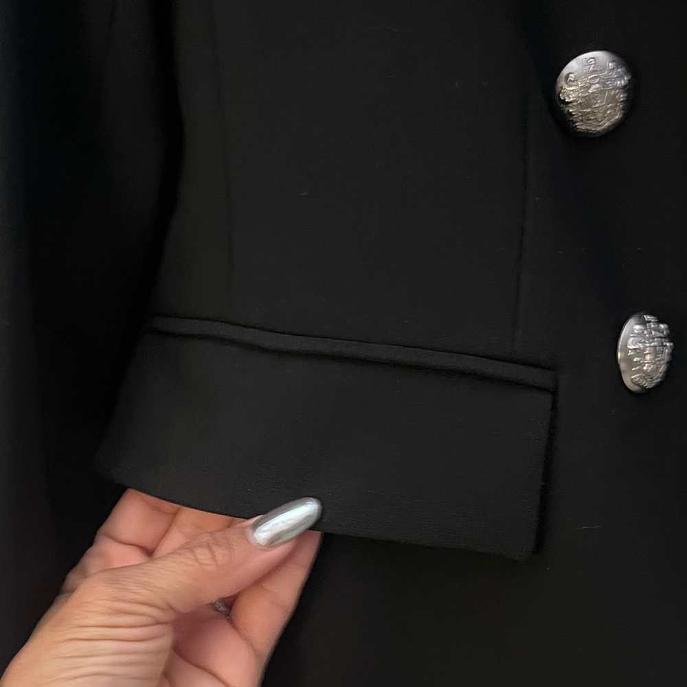 Veronica Beard Elegant Black Blazer with Shiny Silver Accents - Picture 8 of 14